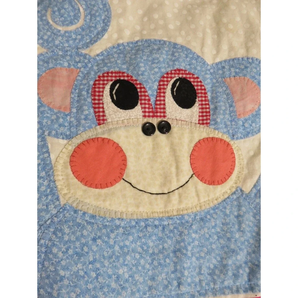 Noah's Ark Handmade Applique Patchwork Embroidered Throw‎ Blanket 52